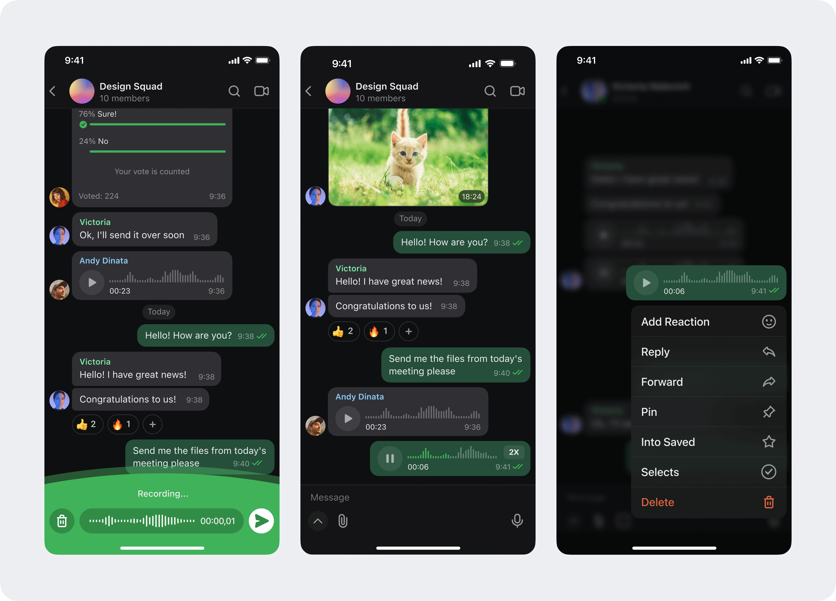 Voice messaging mobile apps